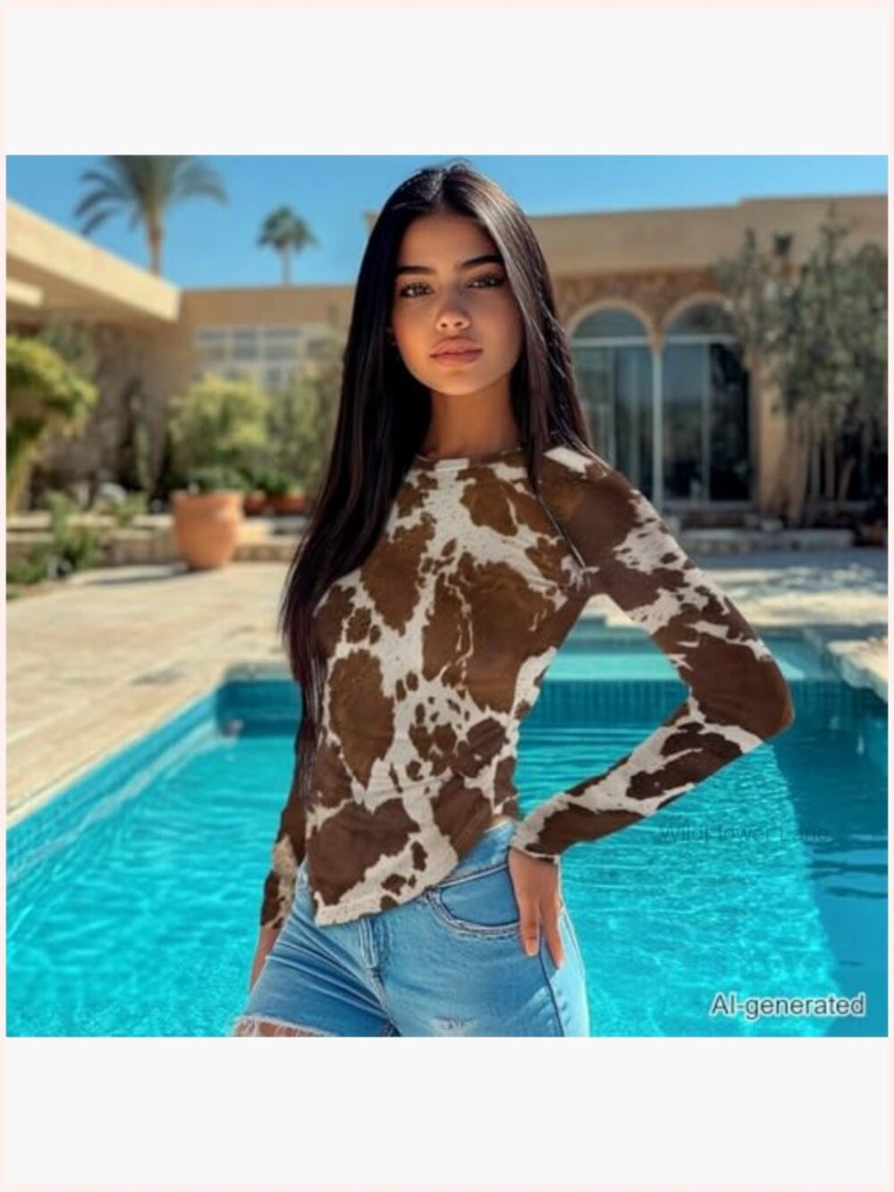 Women's Long Sleeve Fitted Crop Top Crewneck T-Shirt Breathable Stretchy Top - Picture 3 of 6